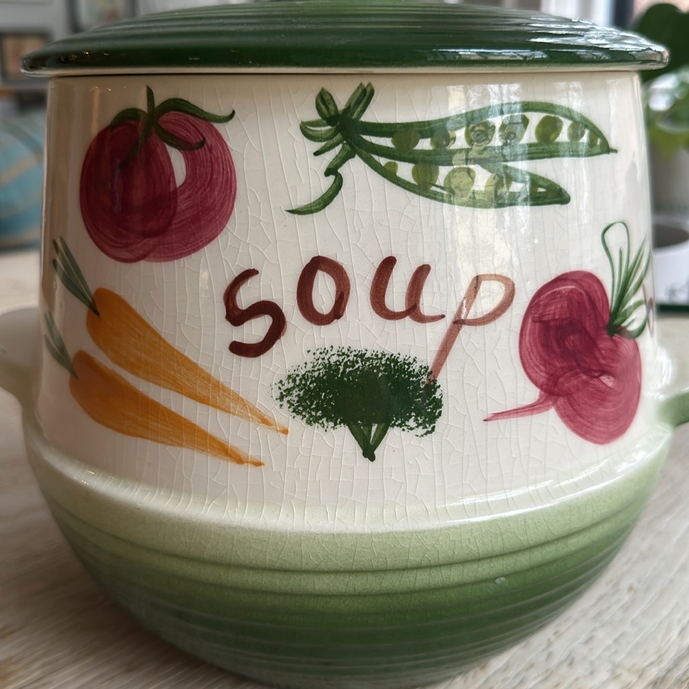 Vintage Los Angeles Potteries CA Pottery Soup Stew Tureen 1957 - Picture 3 of 9